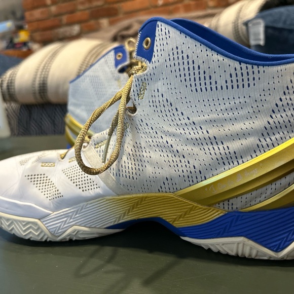 Under Armour Curry 2 All-Star 2015 White/Blue/Gold Mens basketball - Picture 10 of 16